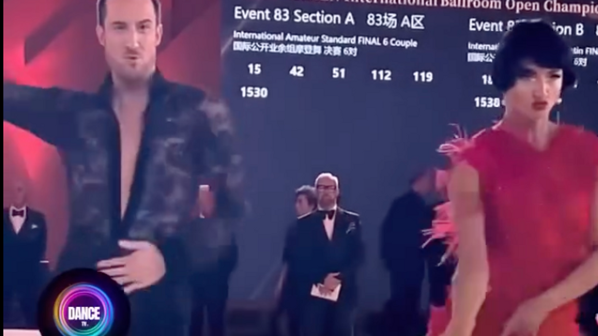 @massimolauraofficial at the Cimen International Open Professional Latin Championship #cimenopen @cimenshanghai #latin #chachacha